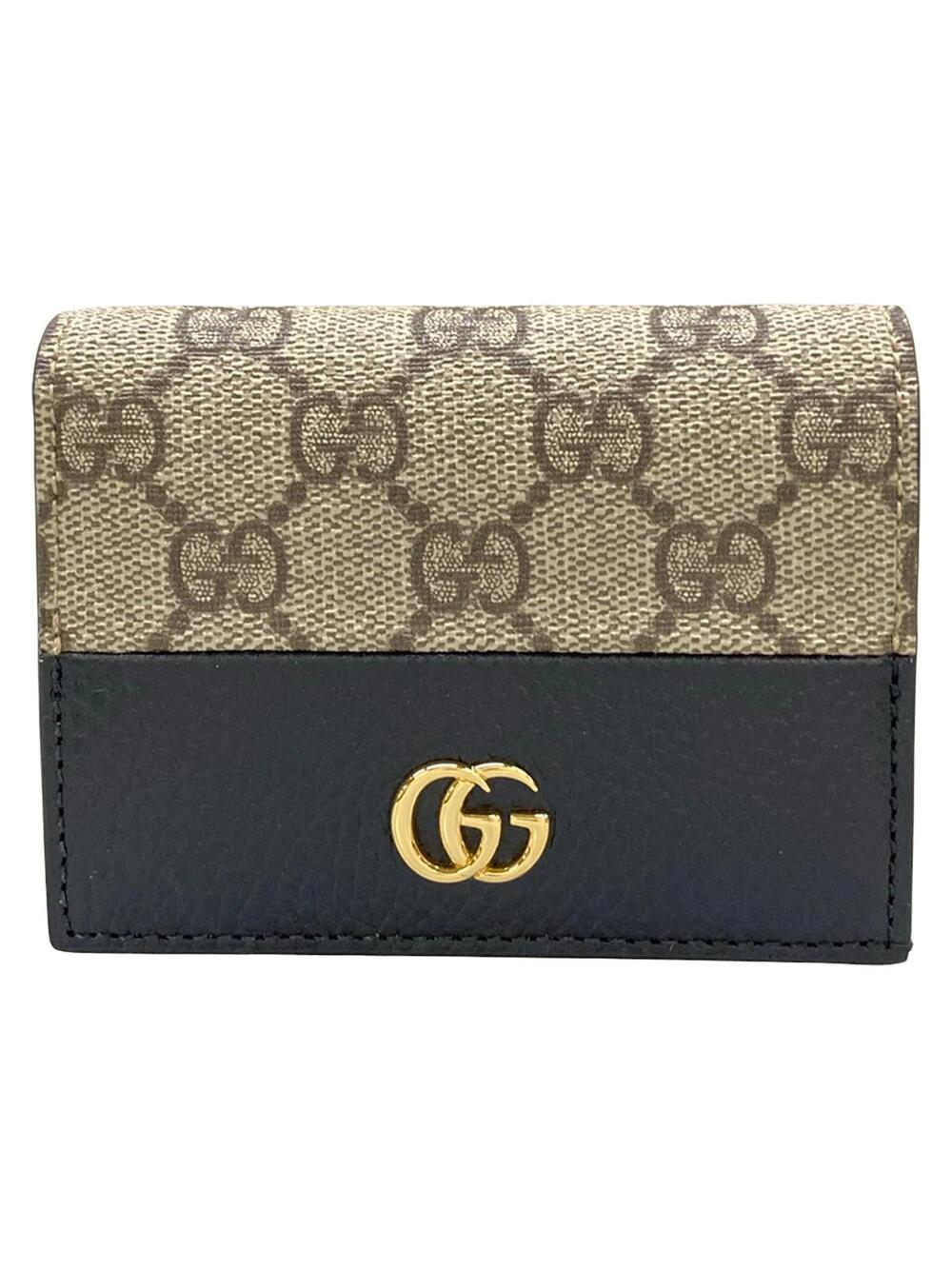 Gucci Double G Beige Black Pvc Leather #363457G66B